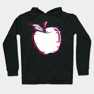 Glitched effect on an apple Hoodie